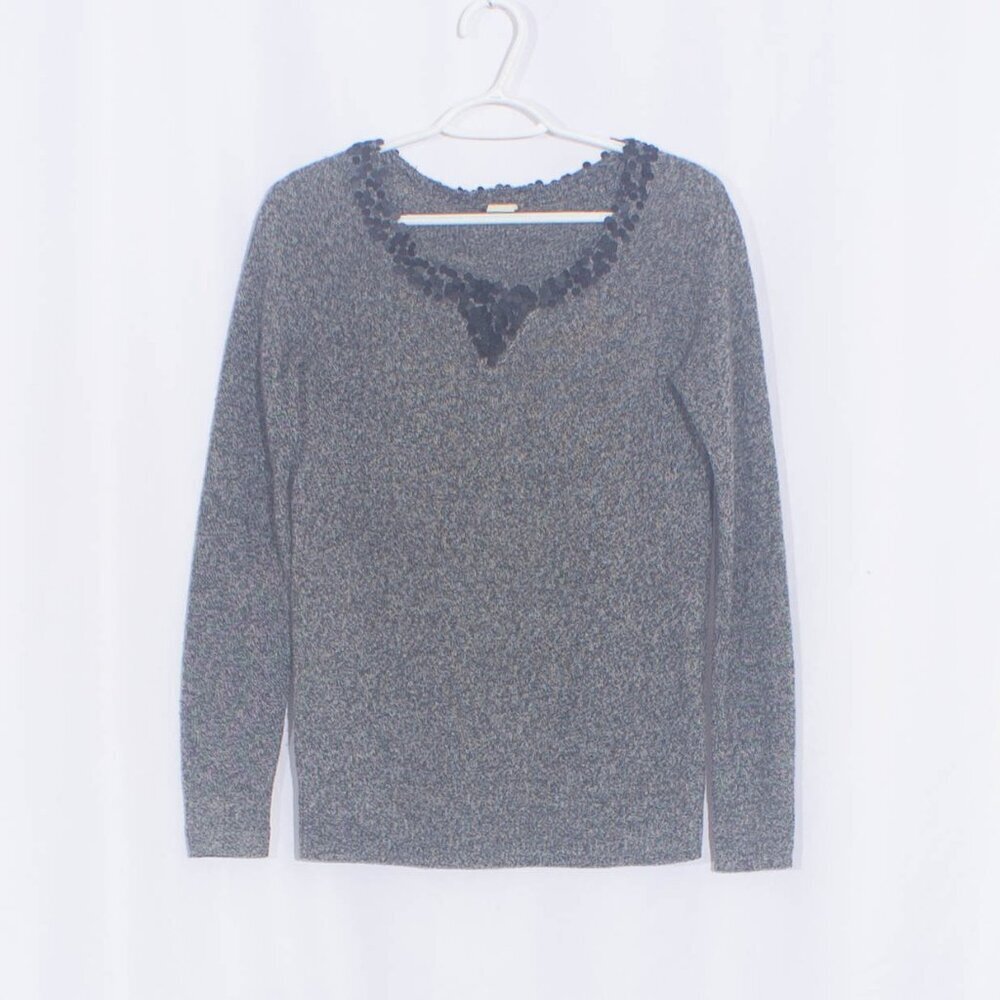 J. CREW 100% Lamb's Wool Sequined Sweater Size XS - Picture 2 of 7